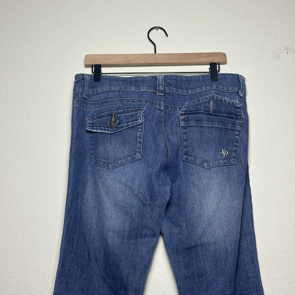 Y2K Southpole Flared Womens 13 Jeans Denim Bootcut Fit Light Blue Wash Western - Picture 5 of 16